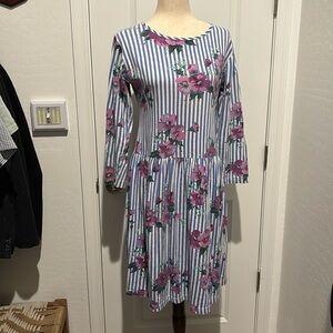 90s floral jersey dress